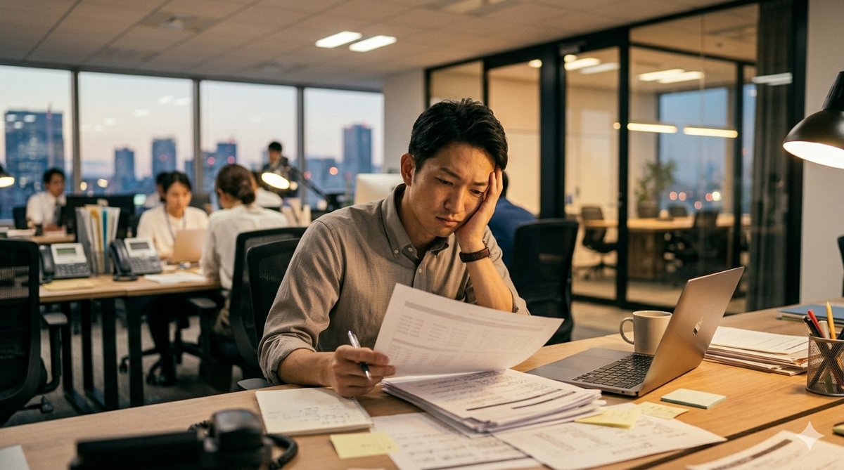 転職後1ヶ月、新しい職場で戸惑う様子