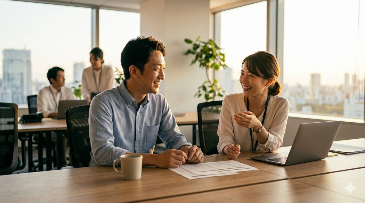 転職半年後、職場に溶け込んできた様子